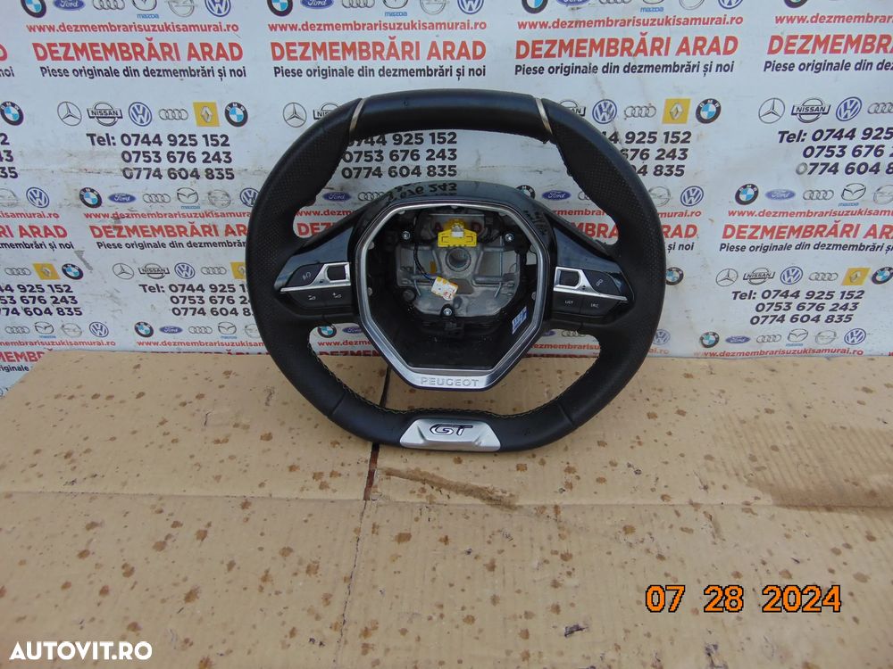 Volan piele Peugeot 208 GT Line volan cu comenzi peugeot 2008 gtLine 208  cod 98255045zd - 1