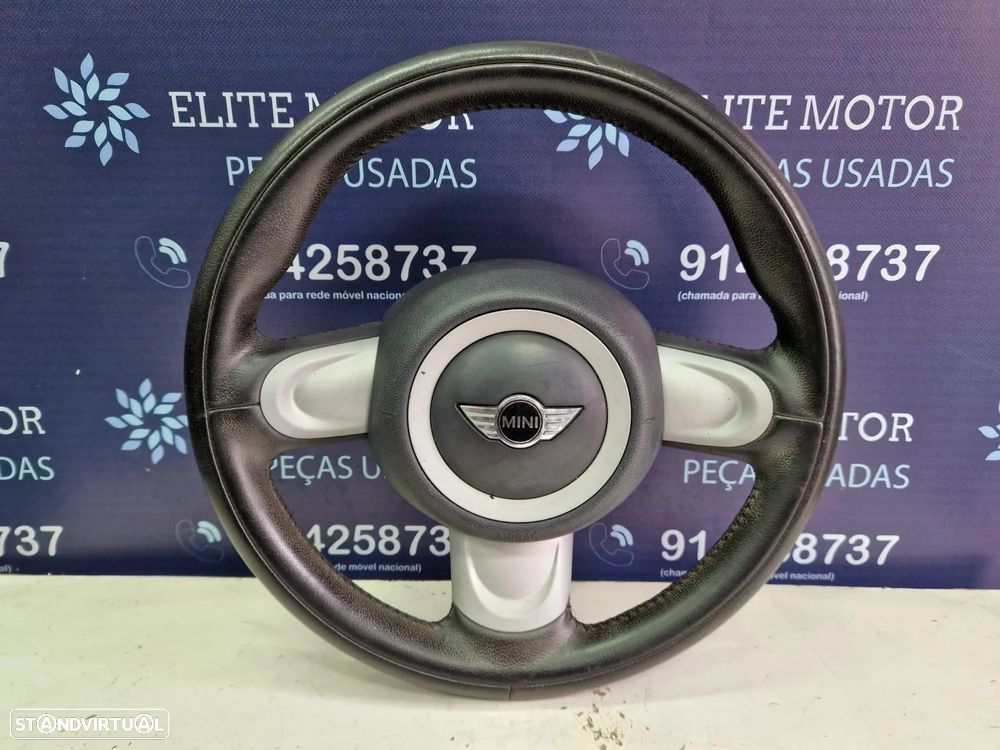 Volante pele usado MINI ONE COOPER R56 R55 R57 AIRBAG - 4