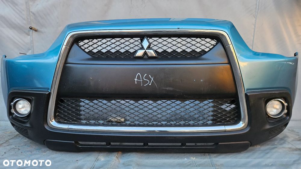 MITSUBISHI ASX ZDERZAK PRZEDNI PRZÓD KOMPLETNY CHROM HALOGENY GRILL 64000950 - 1