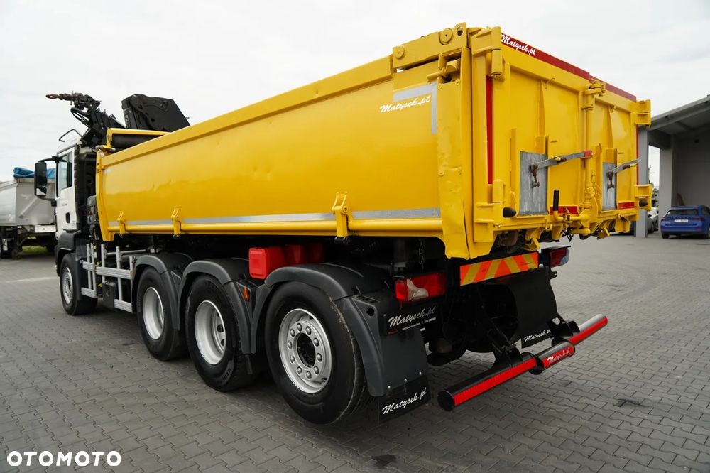MAN TGS 32.400 / 8x4 / TRIDEM / WYWROTKA 2 STRONNA / HYDROBURTA / BORDMATIC + HDS HIAB 188 E-3D / ROTATOR  / PILOT / EURO 6 - 17