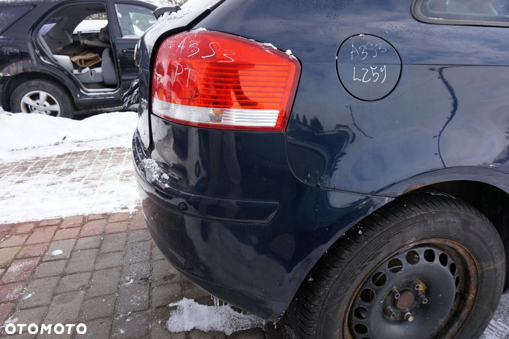ZDERZAK TYLNY A3 8P 3D HB LZ5J  GRANATOWY AUDI 2003-2008 - 5