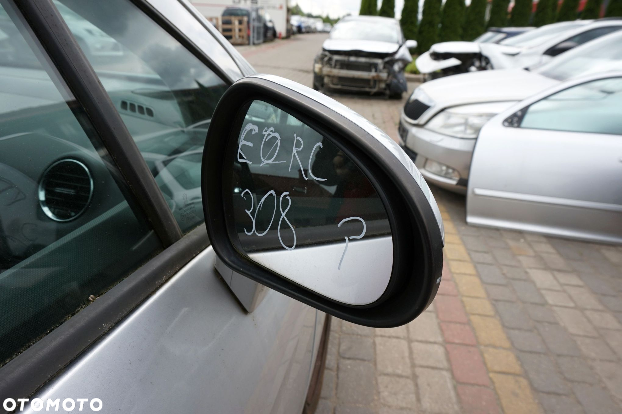 LUSTERKO ELEKTRYCZNE PRAWE 308 I T7 SW EZRC SKŁADANE EL EU SREBRNY PEUGEOT 2007-2011 - 3
