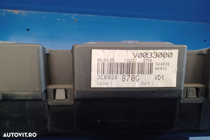 Ceasuri bord 3C0920870G Volkswagen VW Passat B6 [2005 - 2010] wagon 5 - 2