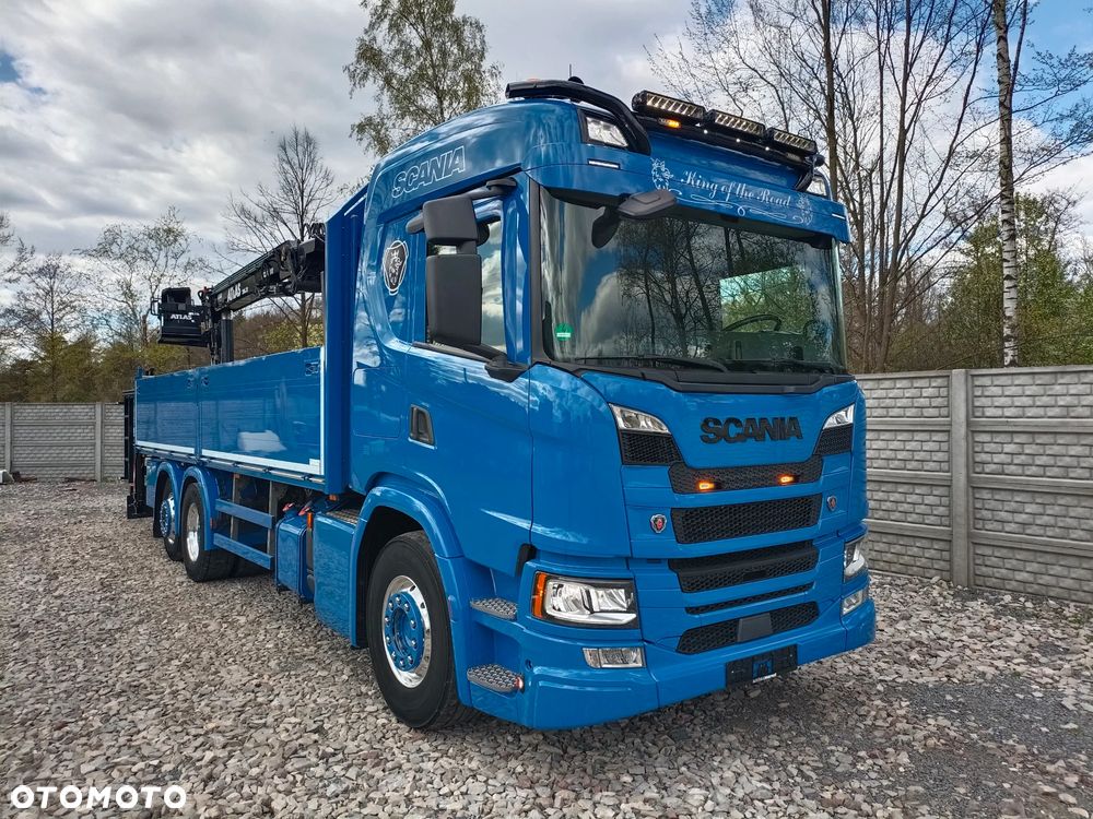 Scania ''S''  G450* 6x2*+DŻWIG KRAN HDS ATLAS 206.3VE  WYSÓW 11,2m* Kran* Sterowanie Radiowe* ROTATOR* CHWYTAK do PALET* Skrzynia 6.8m* 298000km - JAK NOWA* z NIEMIEC - 29