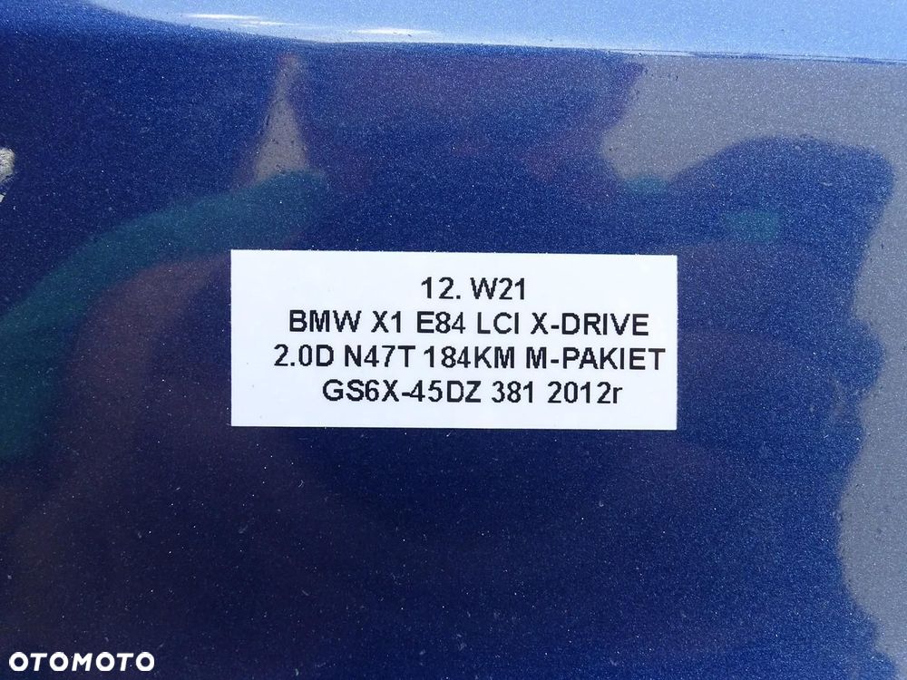 ZDERZAK PRZÓD ATRAPA 4x PDC LE MANS BLAU 381 BMW E84 X1 LCI LIFT M-PAKIET - 16