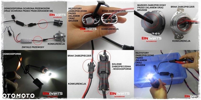 Marker Led 2x 80w Diody Cree Ringi Angel reflektor Lampa Xenon BMW 3 e90 91 - 9