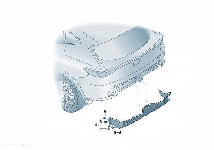Osłona pod zderzak Seat Leon 4 IV 5FE Cupra Formentor 20r.- NOWA tylna płyta dolna podwozia tył - 1