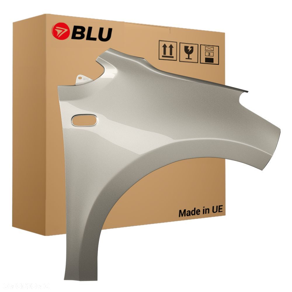 BLU Błotnik SKODA CITIGO LR7L prawy przód srebrny 2012-2019 SilberLeaf - 1