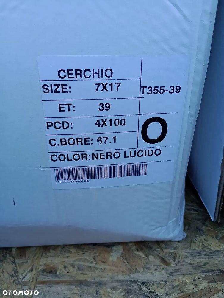 FELGI ALUMINIOWE NOWE 4X100 R17 7J ET39 RENAULT CAPTUR CLIO KANGOO MODUS TWINGO WIND ZOE - 7