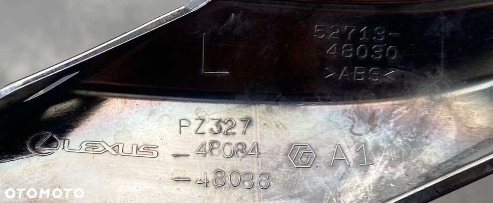 LEXUS RX F-SPORT Oryginalna LEWA Dolna LISTWA DOKŁADKA NAKŁADKA ZAŚLEPKA CHROMOWANA  CHROM ZDERZAKA PRZEDNIEGO W NA ZDERZAK PRZEDNI LEWY PRZÓD 52713-48030  5271348030 F Sport RX PHASE IV RX450H RX 450 RX 350 RX350 W-wa. - 8