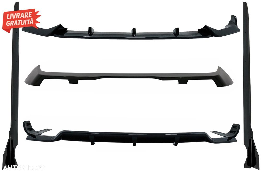 Pachet Exterior Aero BMW X7 G07 (2018-2022) M-Tech Black Knight Design Negru Lucio- livrare gratuita - 1