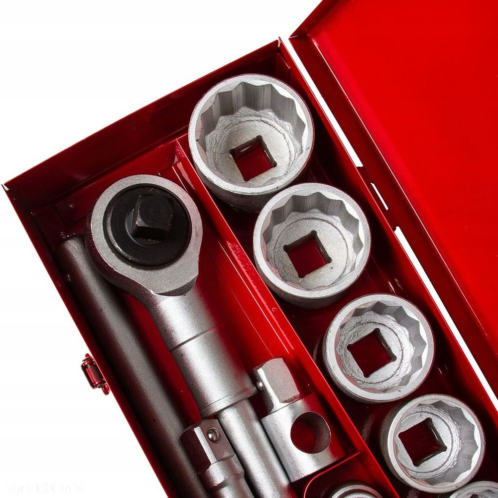 ZESTAW KLUCZY NASADOWYCH Z GRZECHOTKĄ 19-50mm 3/4" 21 ELEMENTÓW Z WALIZKĄ - 4