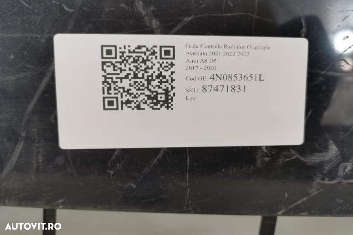 Grila Centrala Radiator Originala Avariata 2021 2022 2023 Audi A8 D5 2 - 4