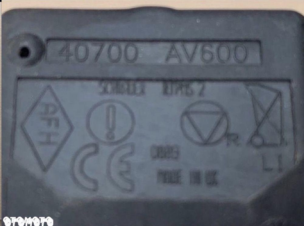 40700 AV600 czujnik czujniki ciśnienia w oponach TPMS Nissan - 3