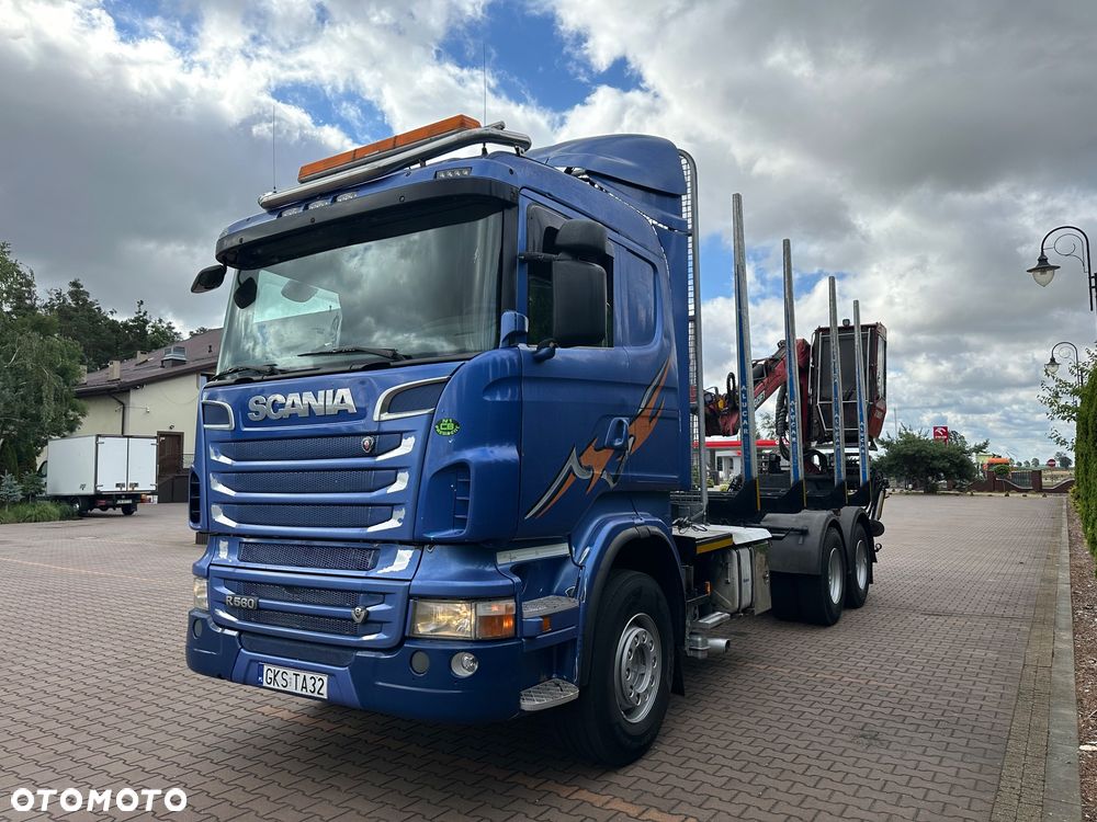 Scania R560 v6 resor 6x4 do drewna drzewa lasu hds - 2