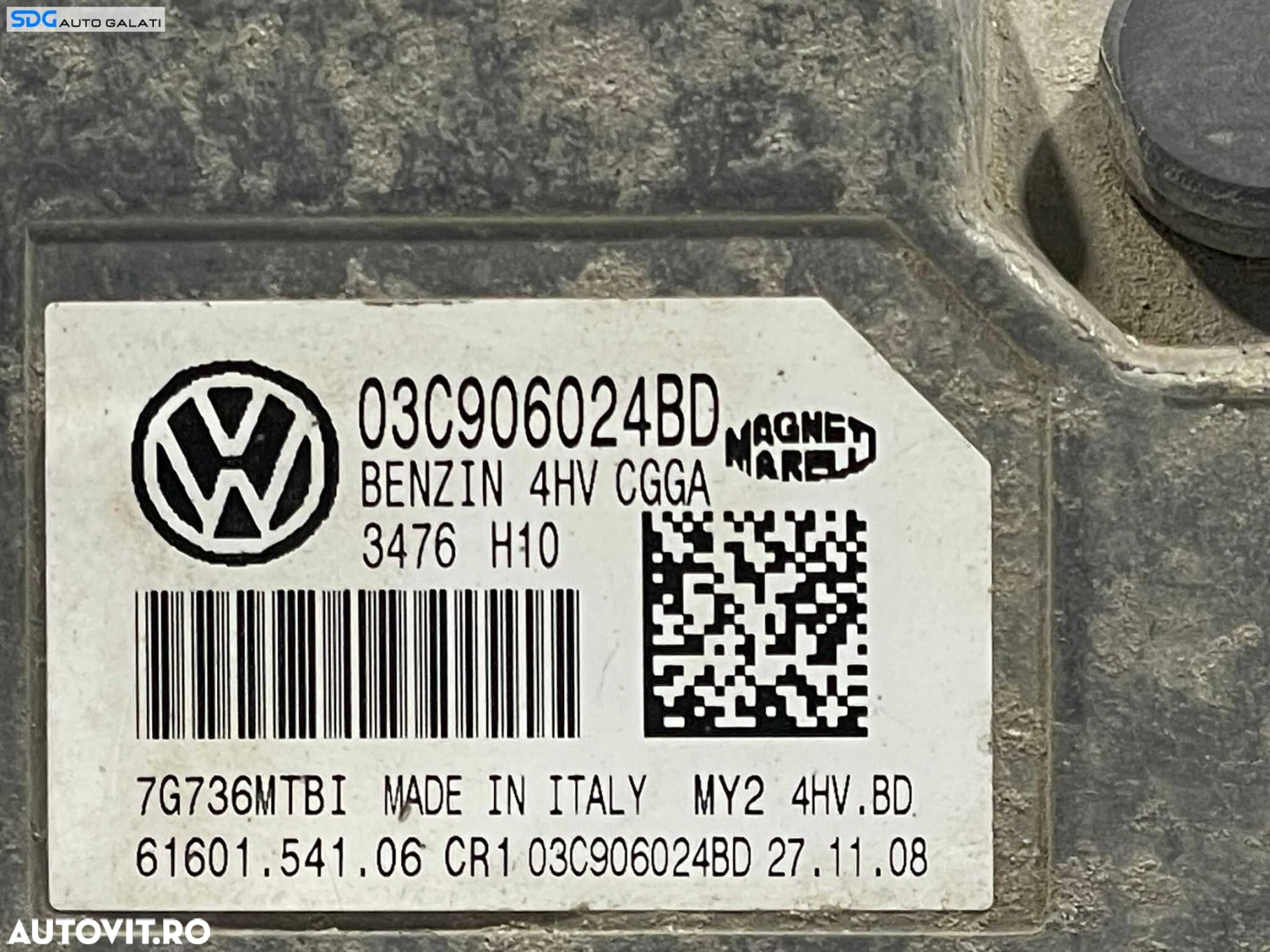 ECU Calculator Motor Magneti Marelli Seat Leon 1P 1.4 Benzina CGGA 2008 - 2013 Cod 03C906024BD [L3783] [L3784] - 2