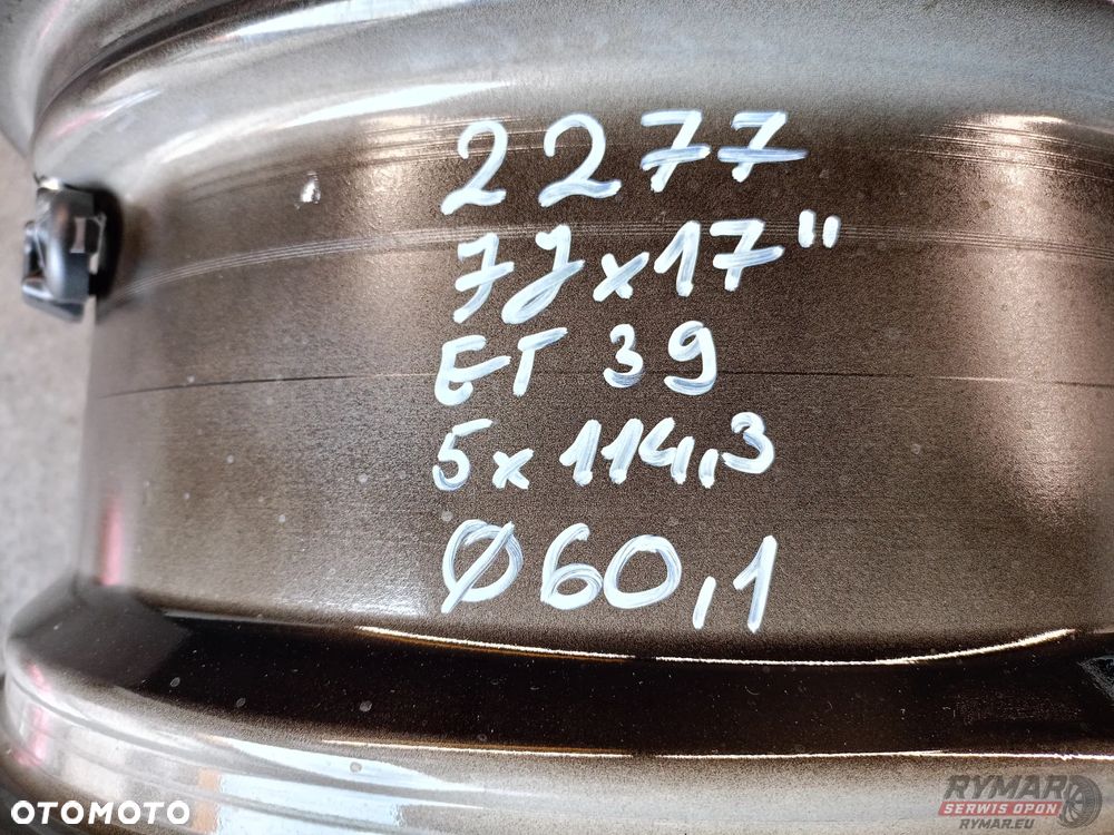 ŚLĄSK ALUFELGI 7X17" 5x114,3 ET39 ORYGINAŁ TOYOTA KOMPLET OE - 7