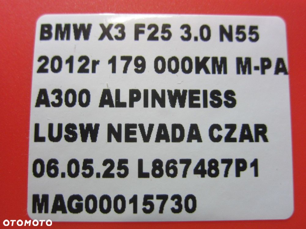 BMW X3 F25 WYKŁADZINA PODŁOGOWA CZARNA PRZÓD MAPKIET 51478051355 9215143 - 5