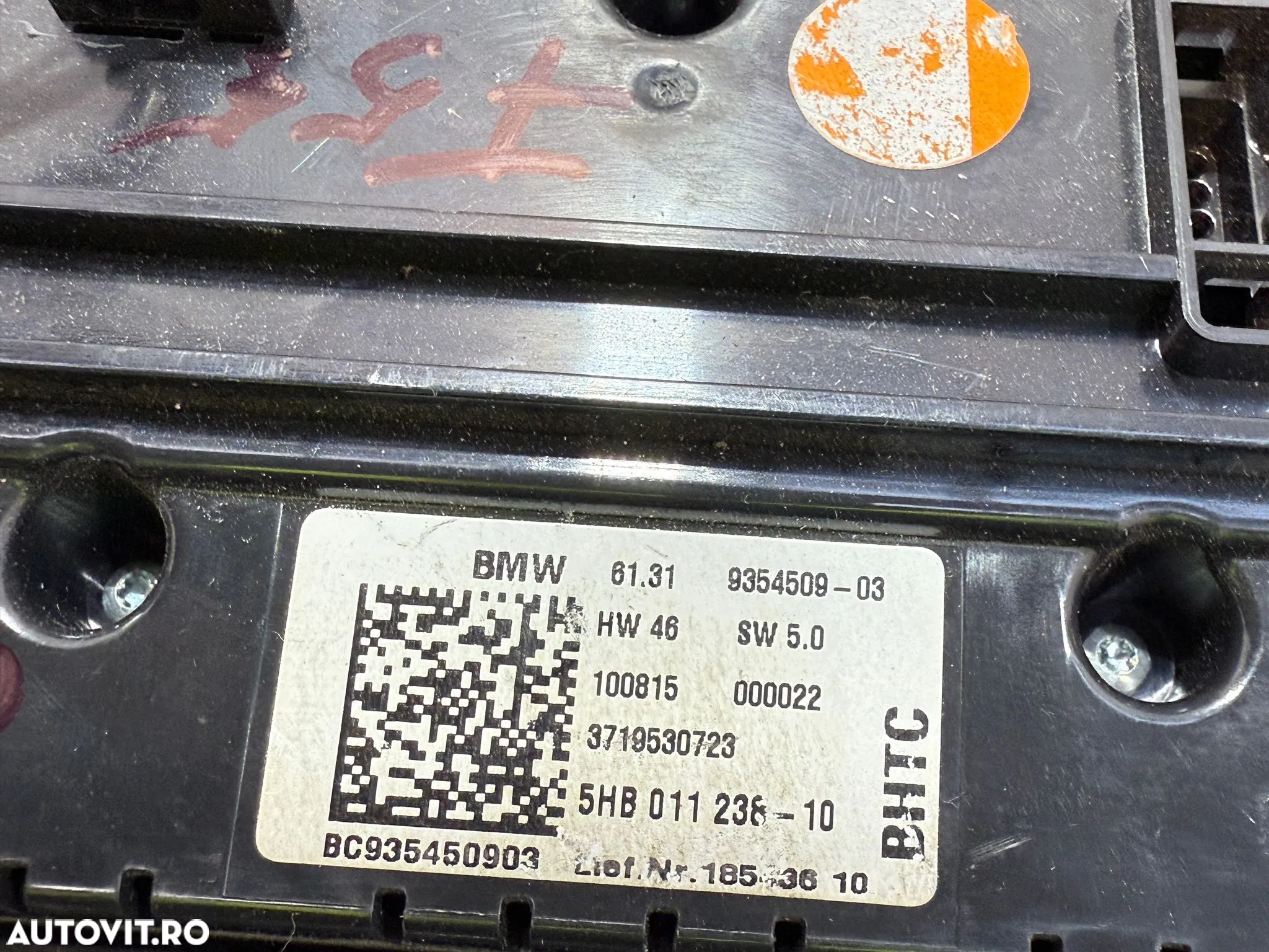 PANOU CENTRAL COMANDA CLIMA MINI ONE F55 1.2 BENZINA 2015 COD OEM 61319383890 5HB01123810 2014-2017 - 8