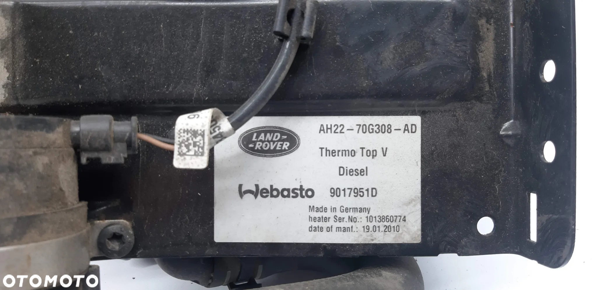 Ogrzewanie postojowe Webasto AH22-70G308-AD Range Rover L320 Sport 4x4 3.0d V6 2010r - 7