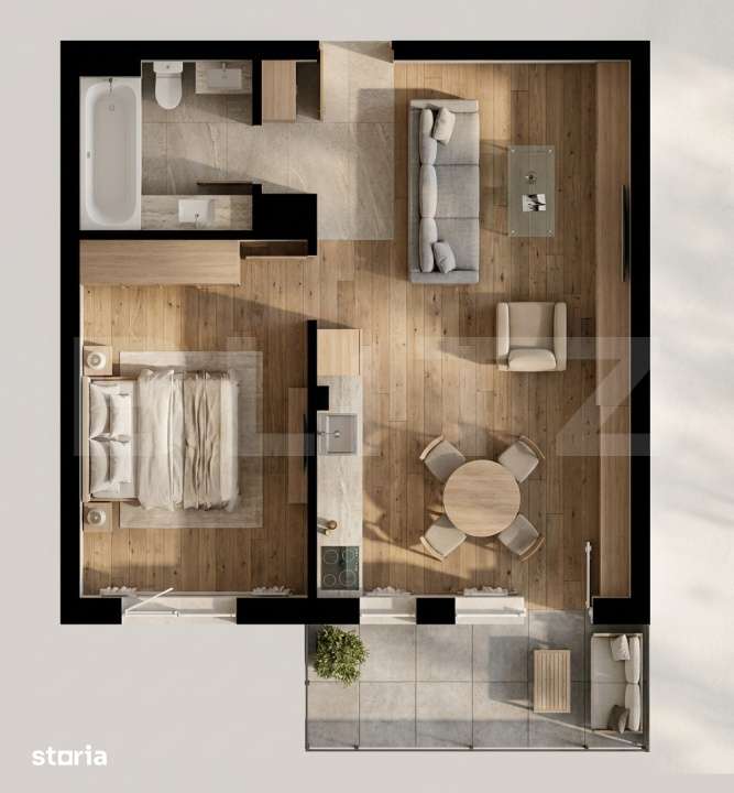 Apartament 2 camere, in curs de finisare, zona Vivo - Imagine principală: 5/5
