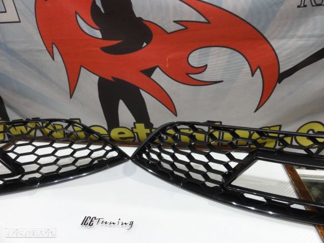 Grelhas faróis nevoeiro Audi A4 B8 11-15 RS LOOK preto brilhante - 7