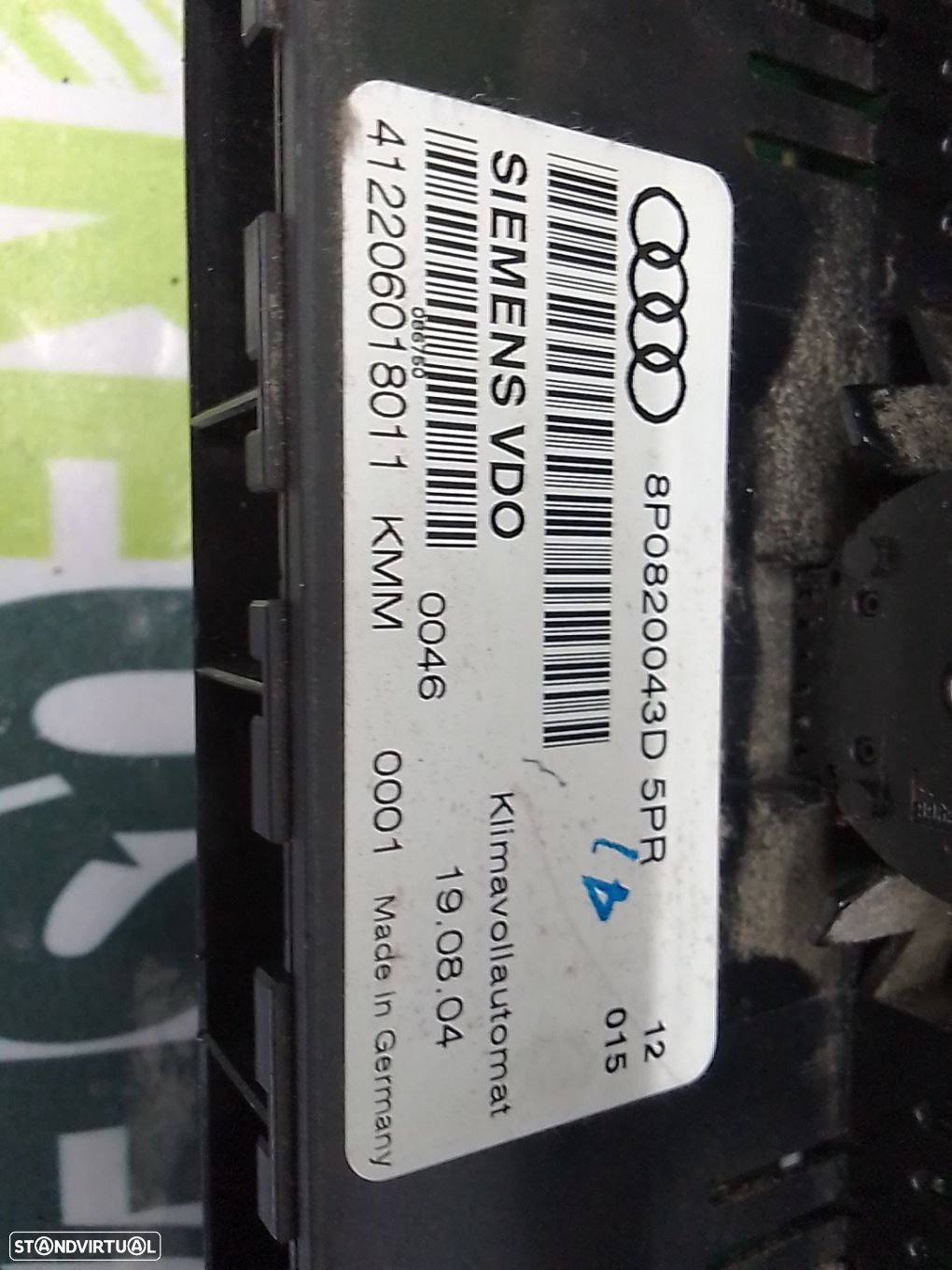 Comando Climatização Audi A3 (8P1) - 3
