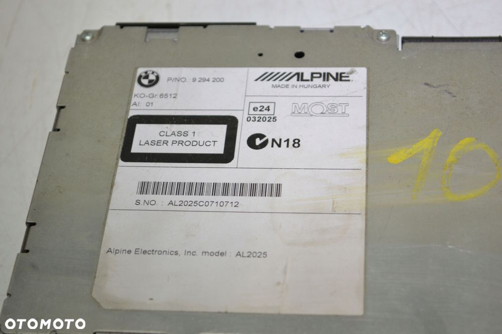 BMW E90 E91 E92 E87 RADIO PROFESSIONAL CD ALPINE 9199439 - 4