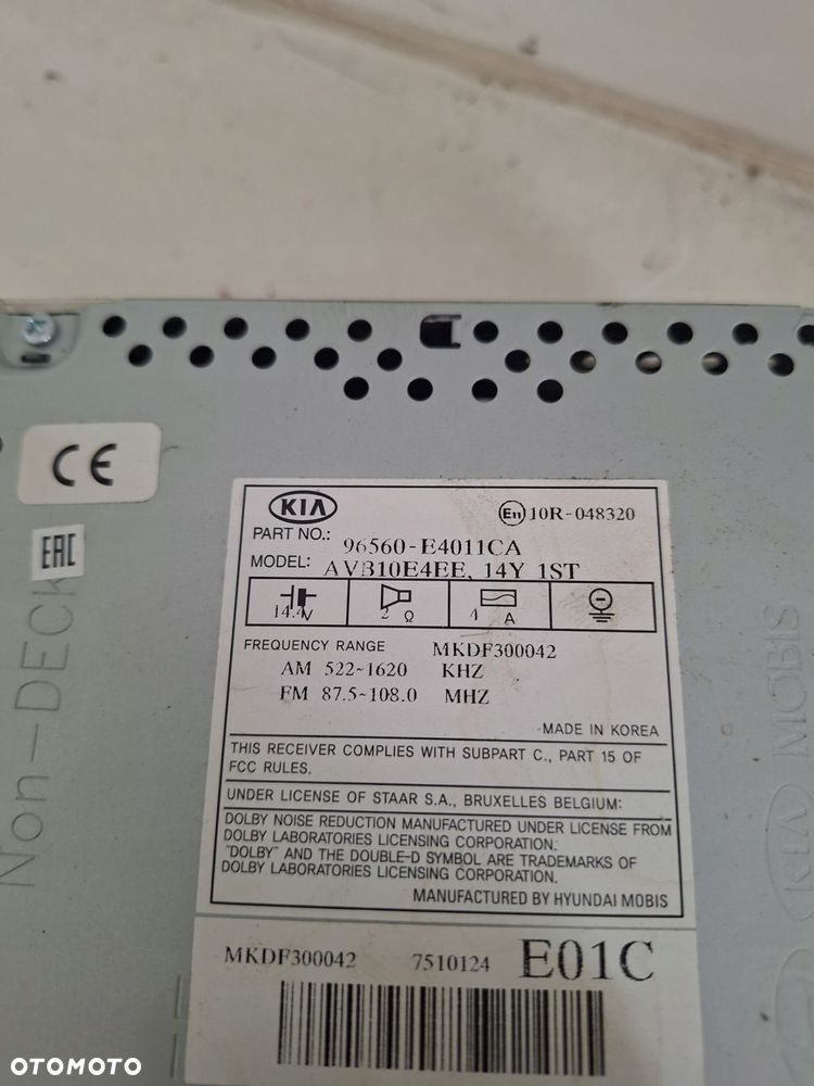 radio z nawigacją kia soul ii 96560-e4021ca 14- ev - 2