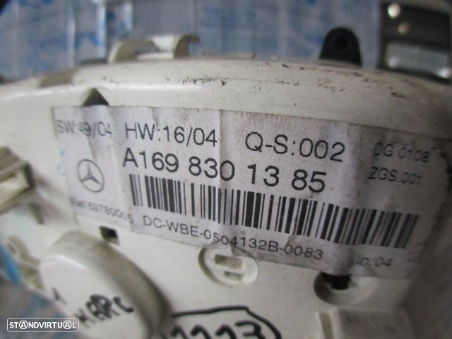 Comando Sofagem A1698301385 MERCEDES W169 2005 180 CDI 0P ORIGINAL MERCEDES CLASSE A W169 FASE 1 2005 2.0CDI 110CV 5P CINZA - 3
