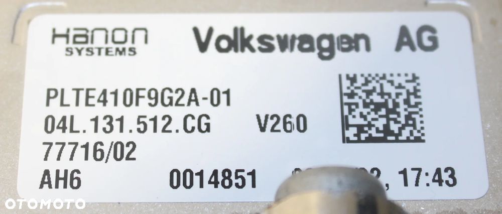 VW CRAFTER MAN TGE CHŁODNICA RECYRKULACJI SPALIN 04L131512CG - 5