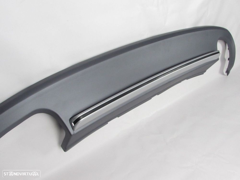 Difusor parachoques LOOK S5 Trás Novo/ ABS AUDI A5 (8T3) - 2