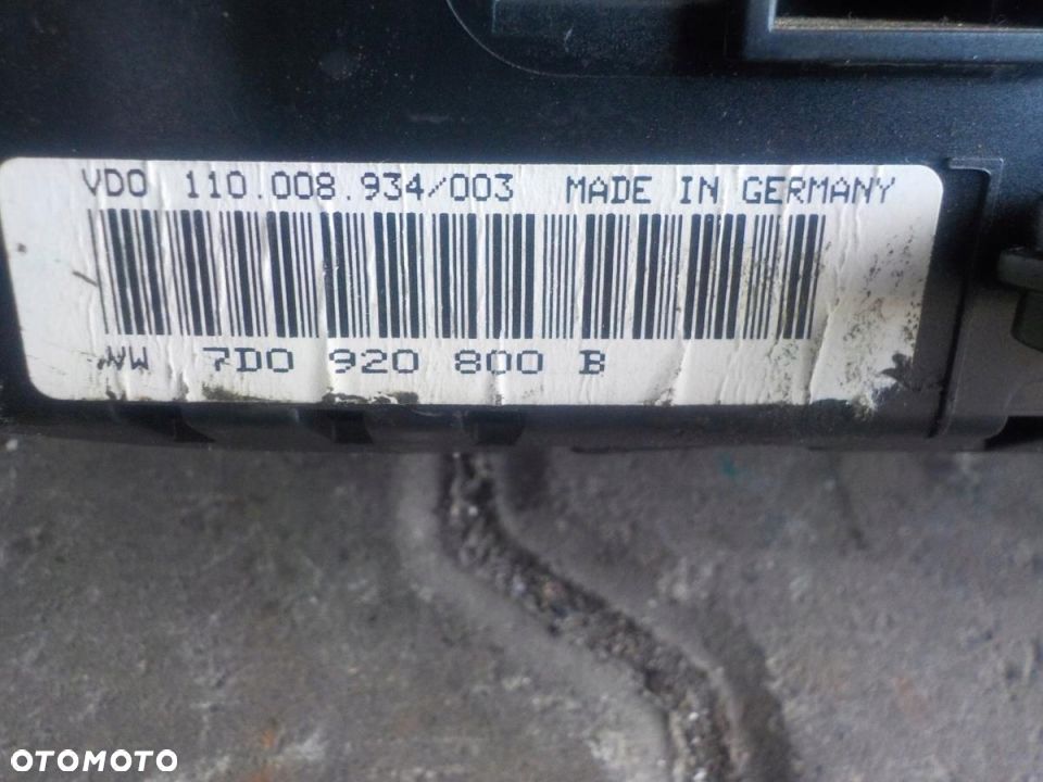 VW T4 2.5 TDI LICZNIK PRĘDKOŚCIOMIERZ 7D0920800B - 3