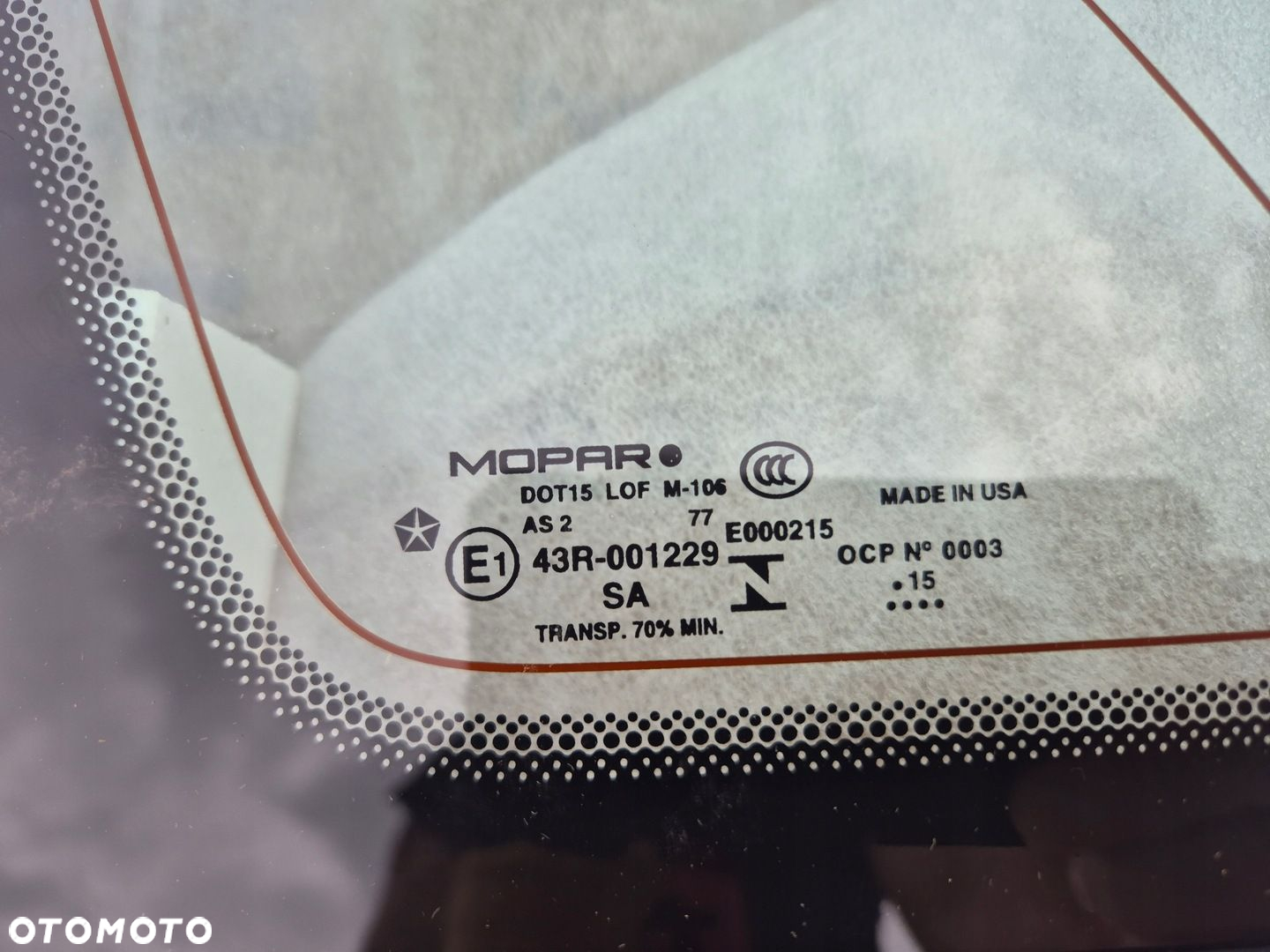 Jeep Cherokee KL szyba boczna lewa.Tylna. 2013-23 - 3