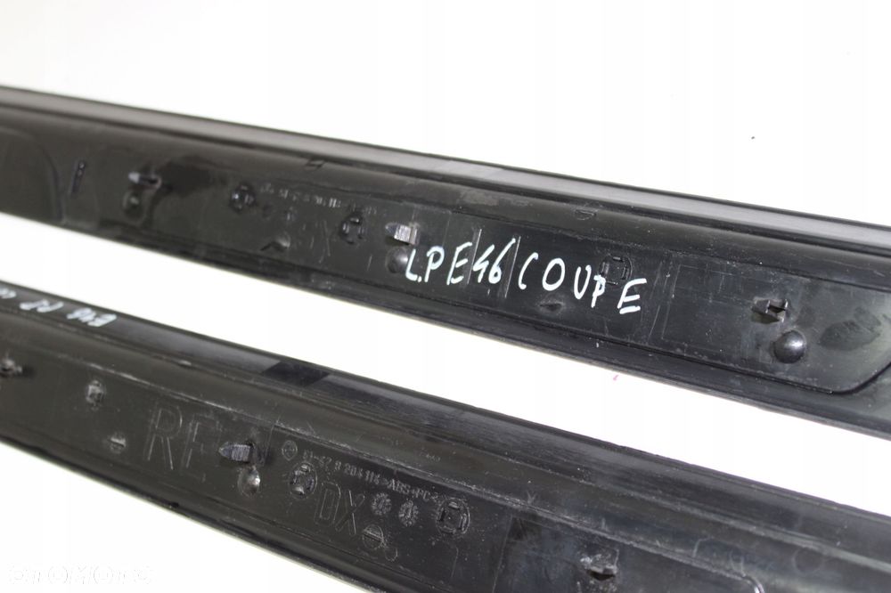 BMW E46 COUPE LISTWY PROGOWE WEWNĘTRZNE LEWA PRAWA 8204114 KOMPLET - 8