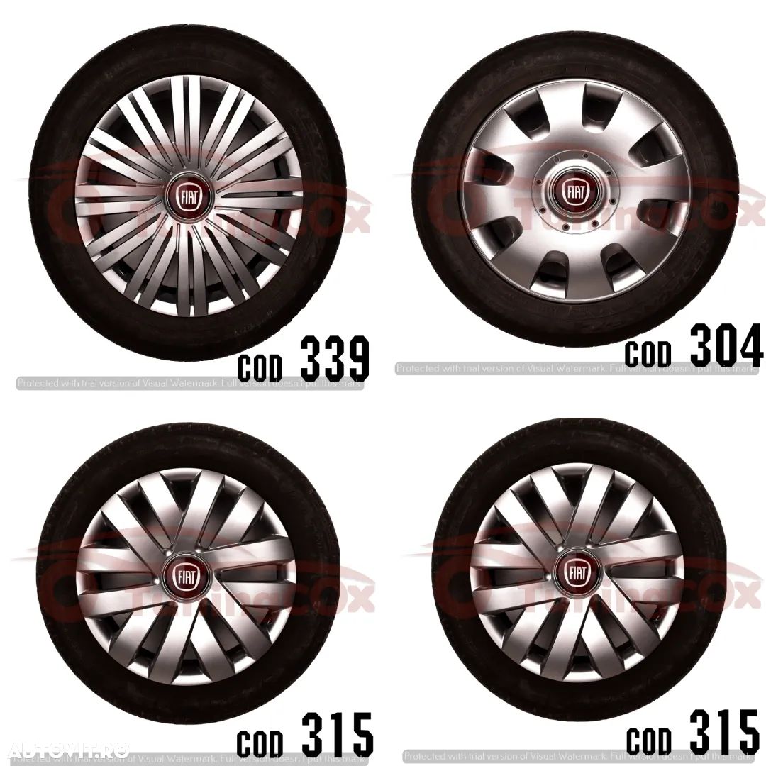 Capace roti R15 FIAT la set de 4 buc,covorase interioare,manson schimbator - 1