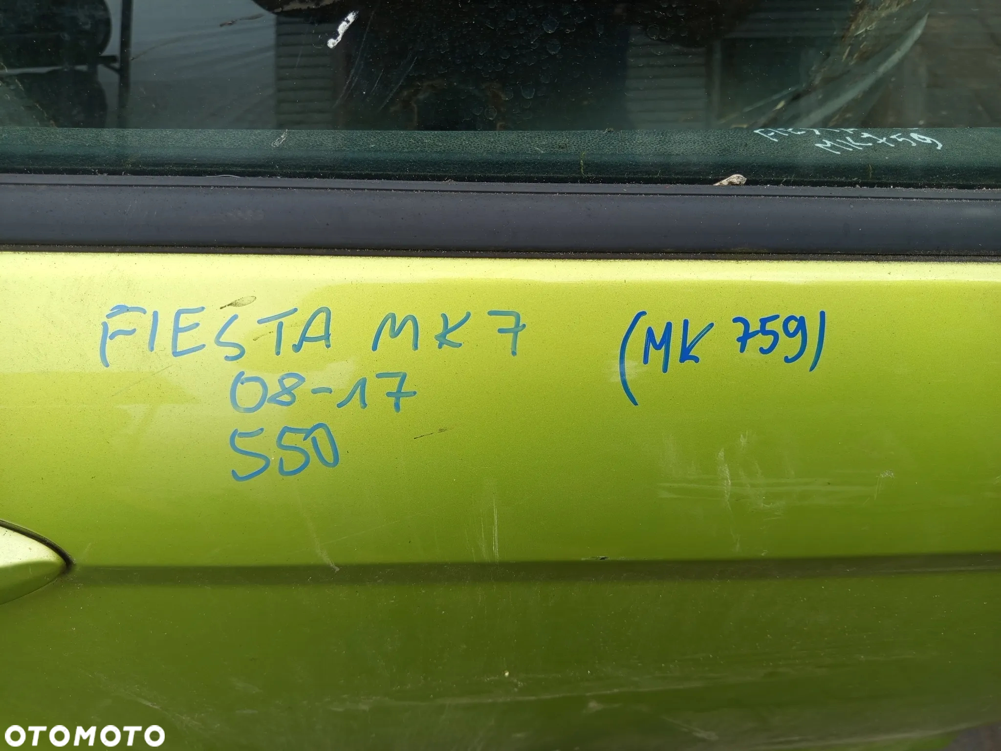 DRZWI PRAWE TYLNE FORD FIESTA MK7 08-17 SZYBA ZAMEK KOD KOLORU MK759 - 4