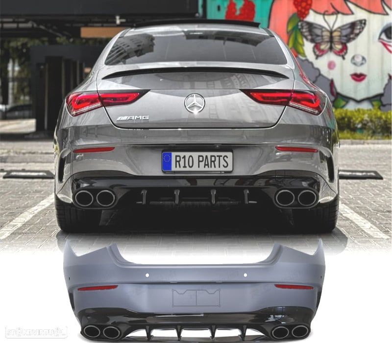 PARA-CHOQUES TRASEIRO MERCEDES CLA W118 LOOK AMG CLA45S 19-23 PDC - 1