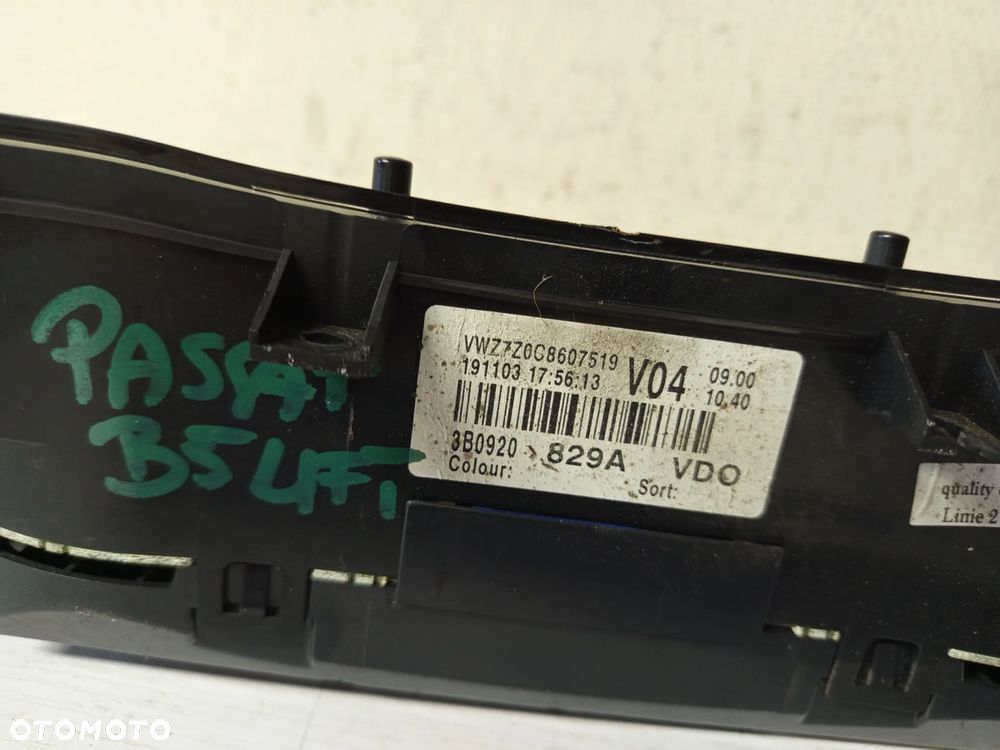 LICZNIK ZEGARY VOLKSWAGEN PASSAT B5 LIFT DIESEL - 3