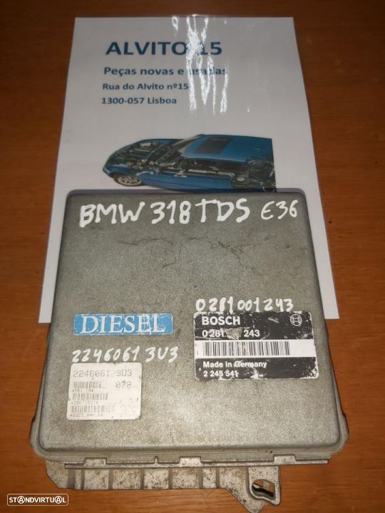 Centralina Bmw 318Tds E36  Ref: 0 281 001 243  2246061 3U3 - 1