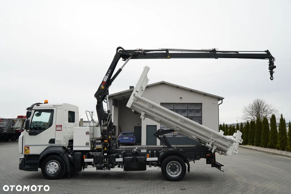 Renault D12  / WYWROTKA 3 STRONNA / HYDROBURTA / HDS HIAB 077 BS2  / ROTATOR / PILOT / EURO 6 - 3