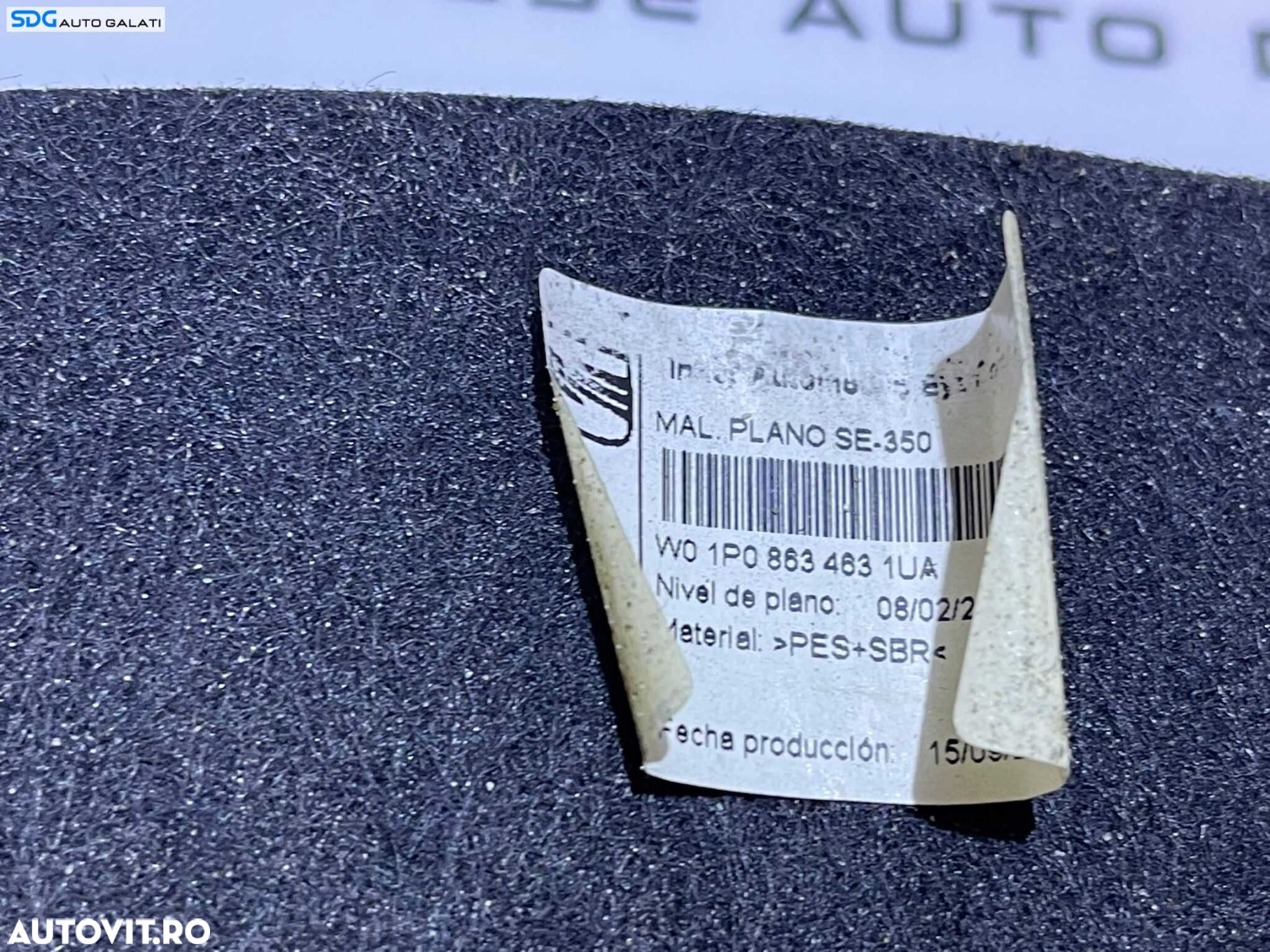 Mocheta Tapiterie Capac Podea Portbagaj Roata Janta Rezerva Seat Leon 1P 2006 - 2013 Cod 1P0863463 - 4