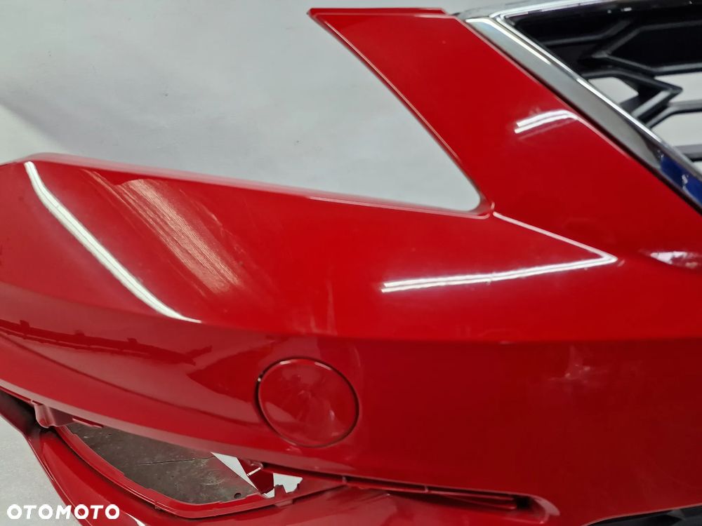 SEAT LEON 3 III 5F0 LIFT FR 16- KOMPLETNY ZDERZAK PRZEDNI PRZÓD + GRILL + KRATKA ŚRODKOWA , ŁADNY , KOLOR CZERWONY , NR 5F0807221AB / 5F0807221AJ , NR AUKCJI NZ971 - 9