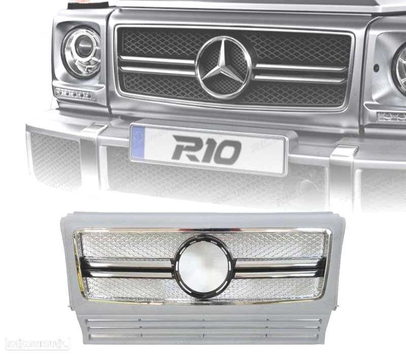 GRELHA FRONTAL MERCEDES W463 89-12 CINZA - 1