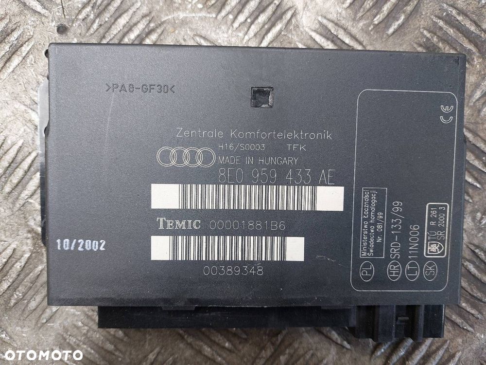 MODUŁ KOMFORTU AUDI A4 B6 8E0959433AE - 1