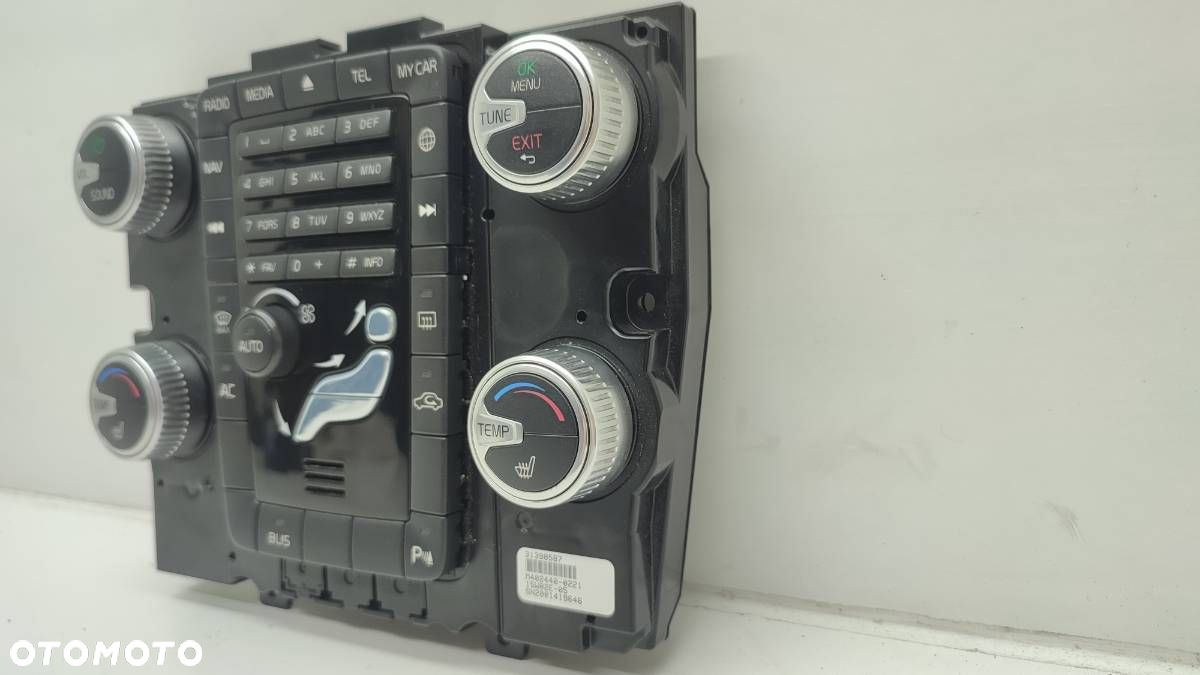 PANEL STEROWANIA NAWIEWU KLIMATYZACJI VOLVO XC60 I V60 S60V70 S80 31398587 - 3