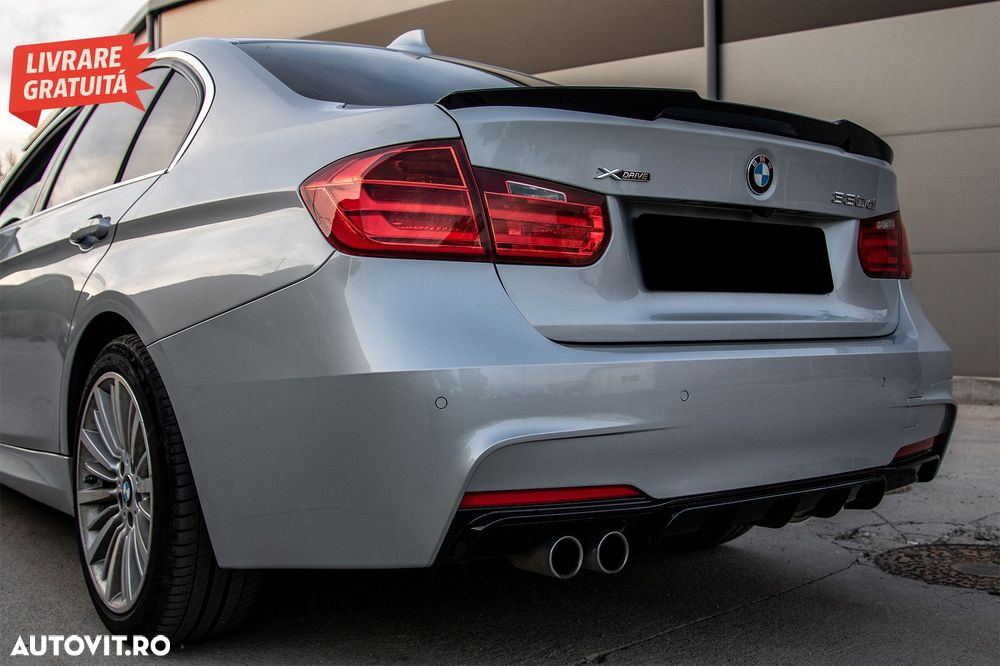 Difuzor Bara cu Toba Ornament Evacuare Fibra Carbon Mat BMW Seria 3 F30 F31 (2011-- livrare gratuita - 16