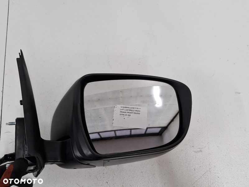 nissan juke f15 i 1 lift lusterko drzwi prawe prawy przód 9 pin uk - 10