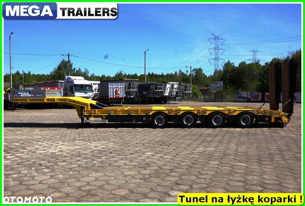 Mega Nisko podłoga 4 osie,  dł. 9,50 m, TUNEL na RAMIĘ KOPARKI !!! - 10