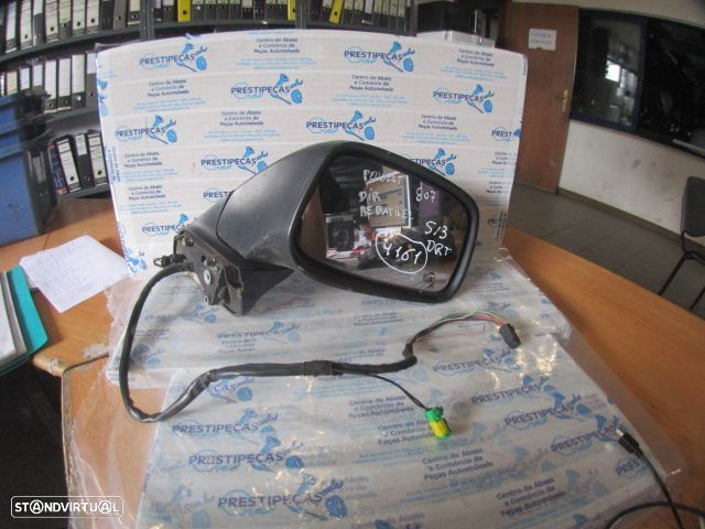 Espelho Esp4161 PEUGEOT 807 2003 2.2HDI 128CV 5P CINZA ESCURO DRT REBATIVEL COM PISCA 6 + 2 + 2 PINOS Riscado Com Ficha Cortada - 1